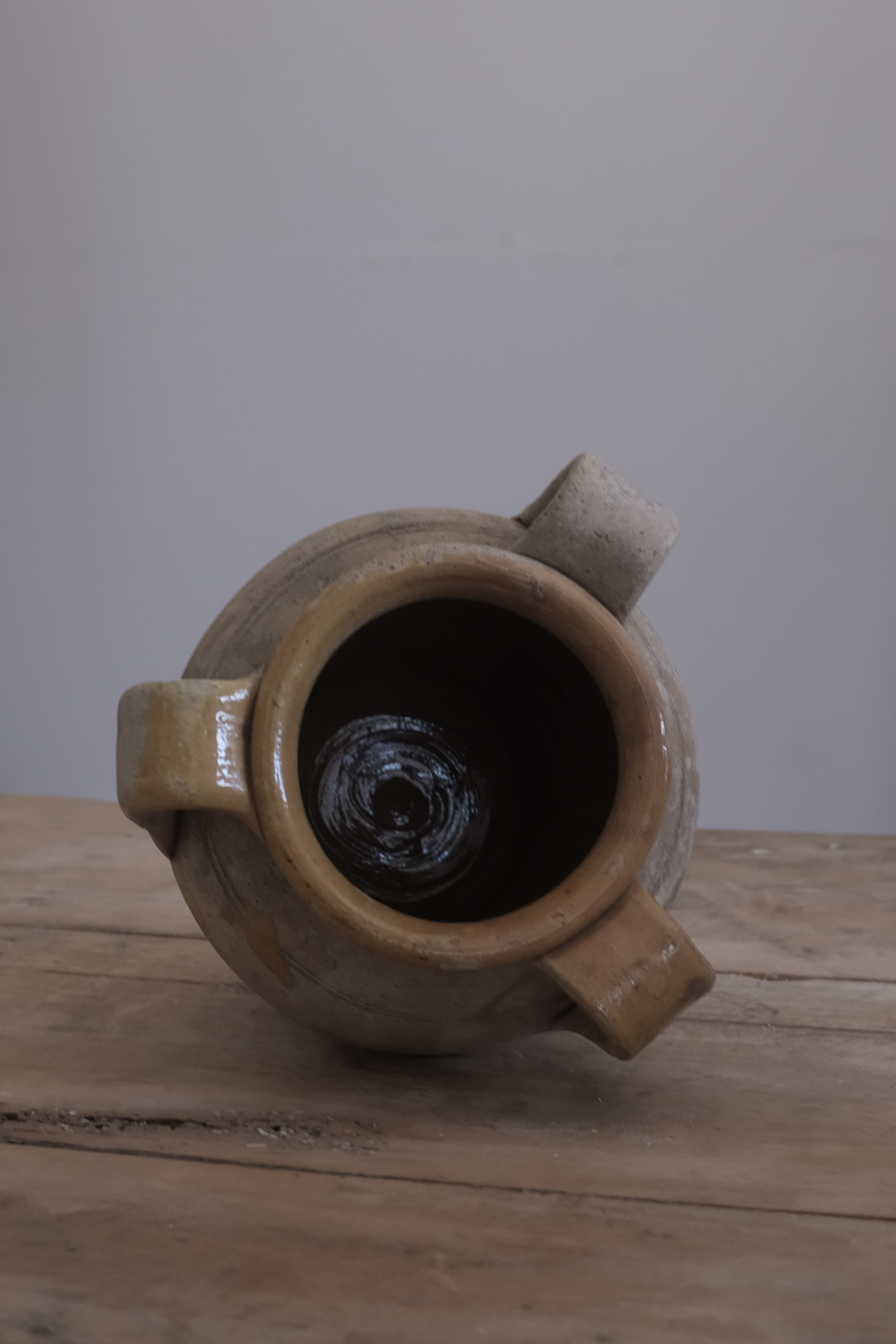 イタリア アンティーク 陶器 壺 19世紀 イタリア AN-24047