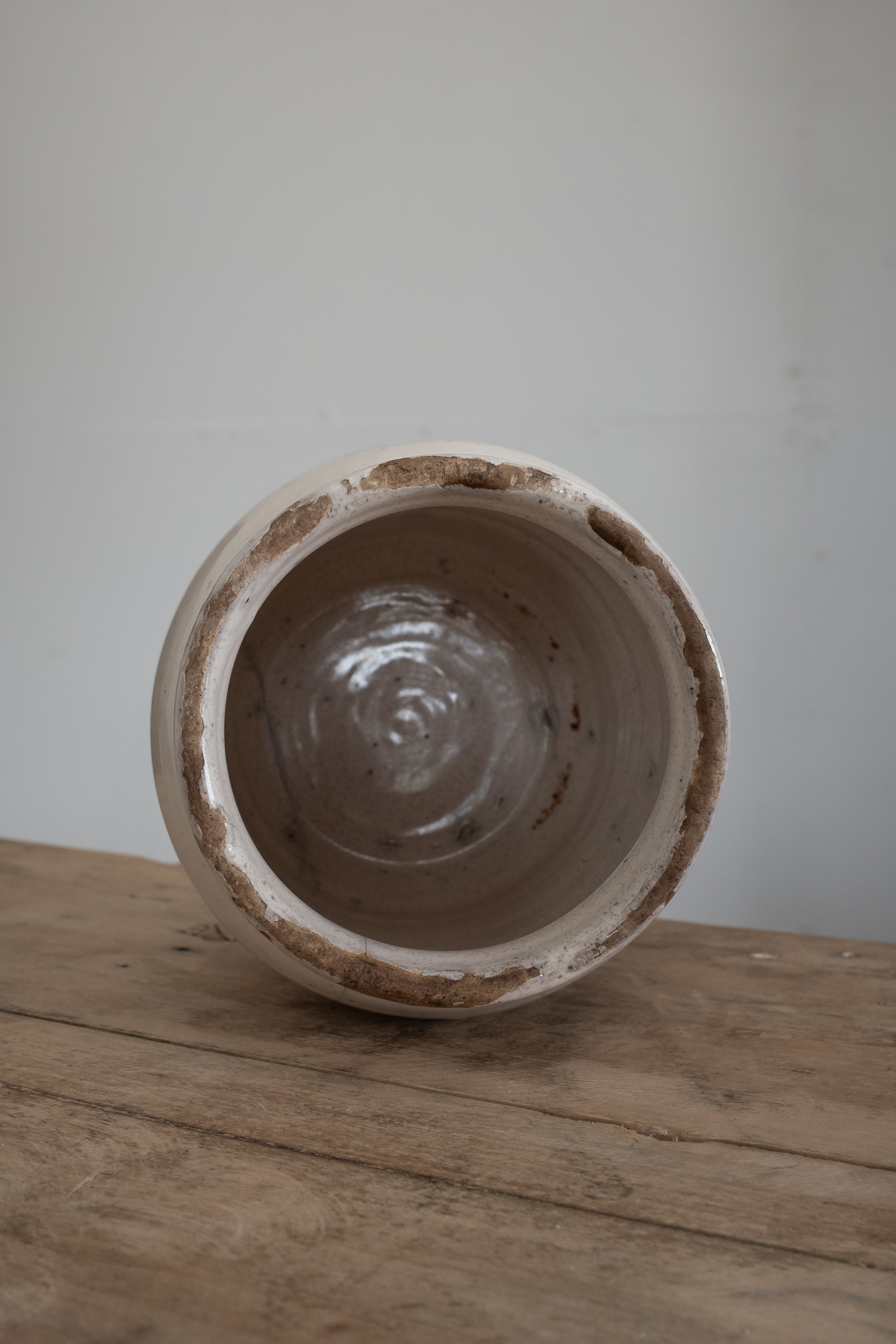 イタリア アンティーク 陶器 壺 19世紀 イタリア AN-24050