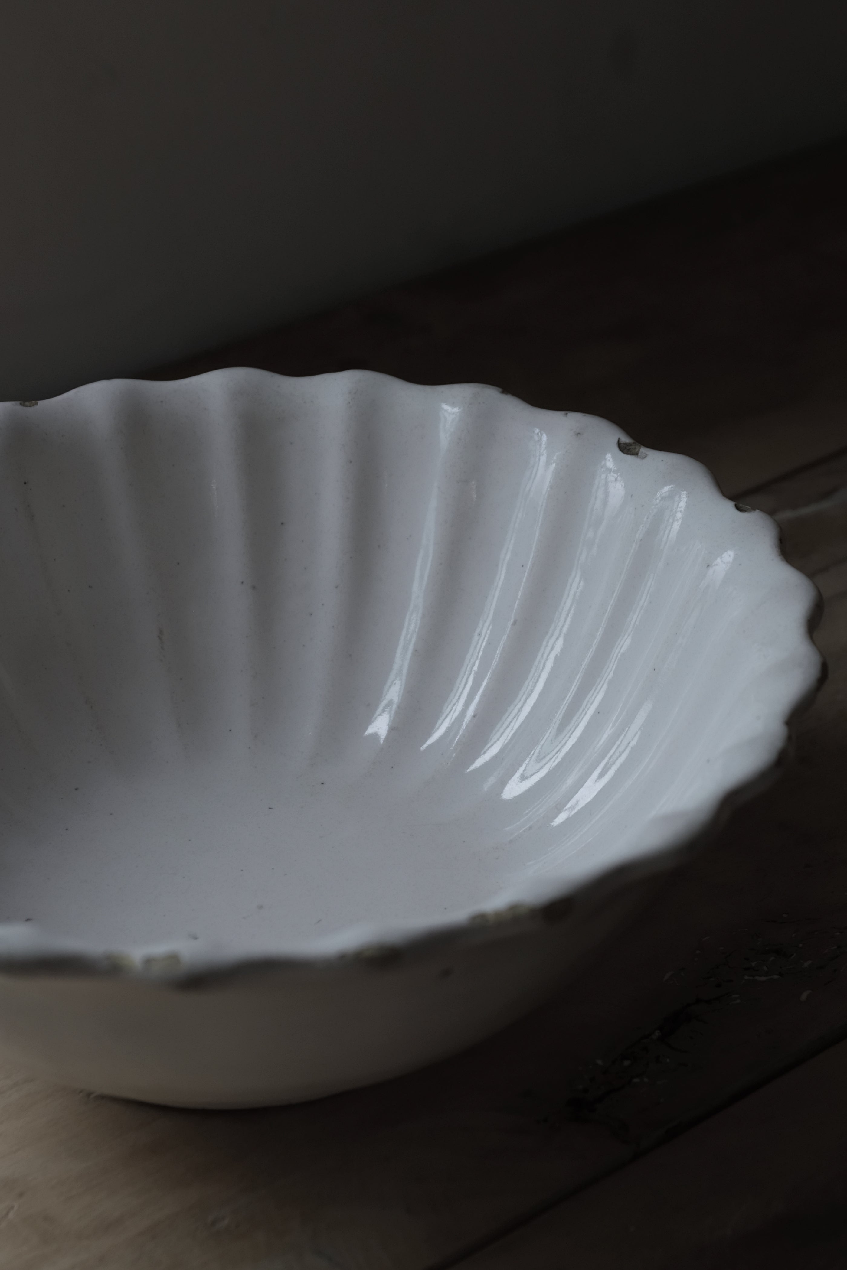  French Antique  Moustiers "Saladier" / フランス アンティーク ムスティエ 白釉 サラディエ, Moustiers Saladier,- ambiant