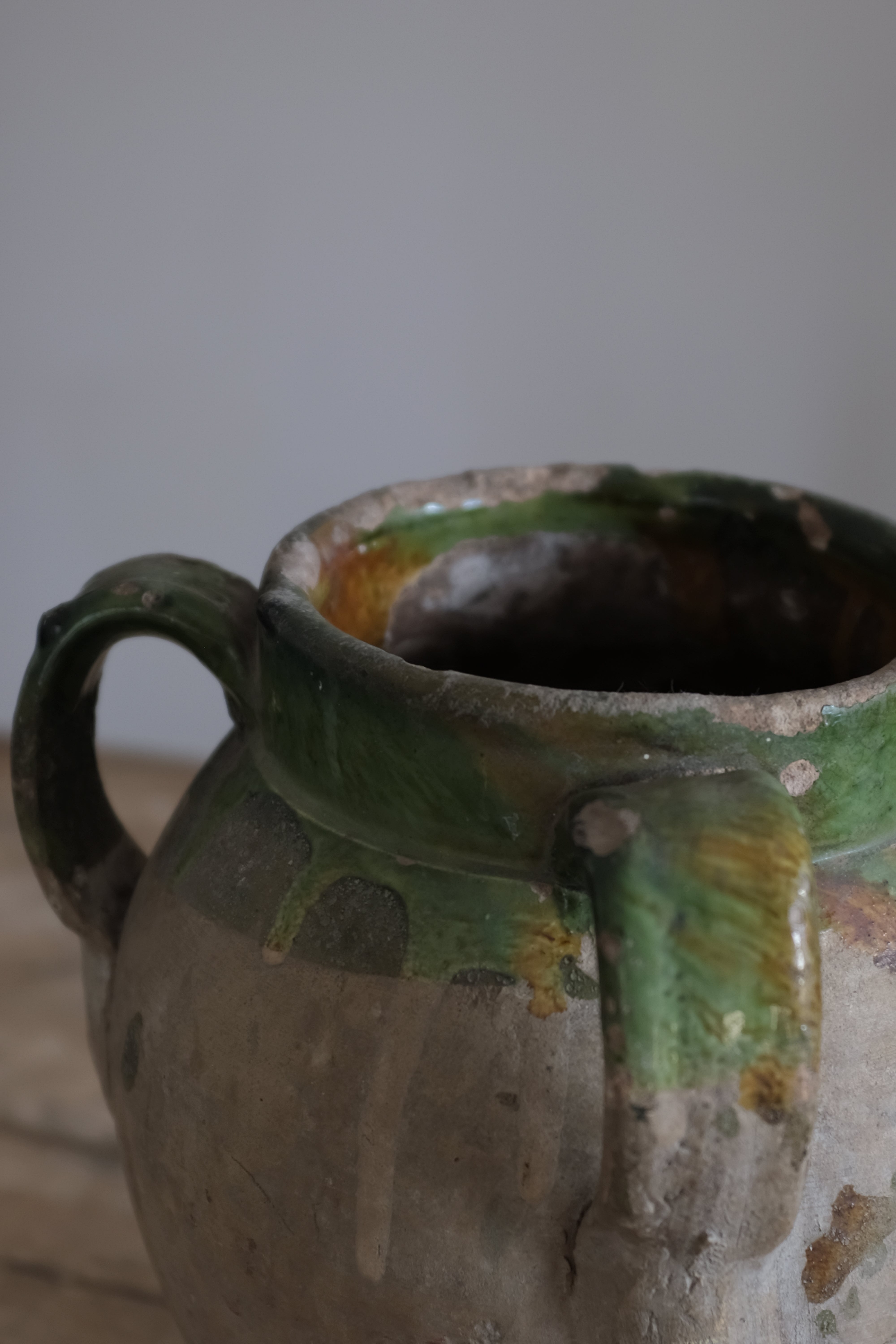 イタリア アンティーク 陶器 壺 19世紀 イタリア AN-24048