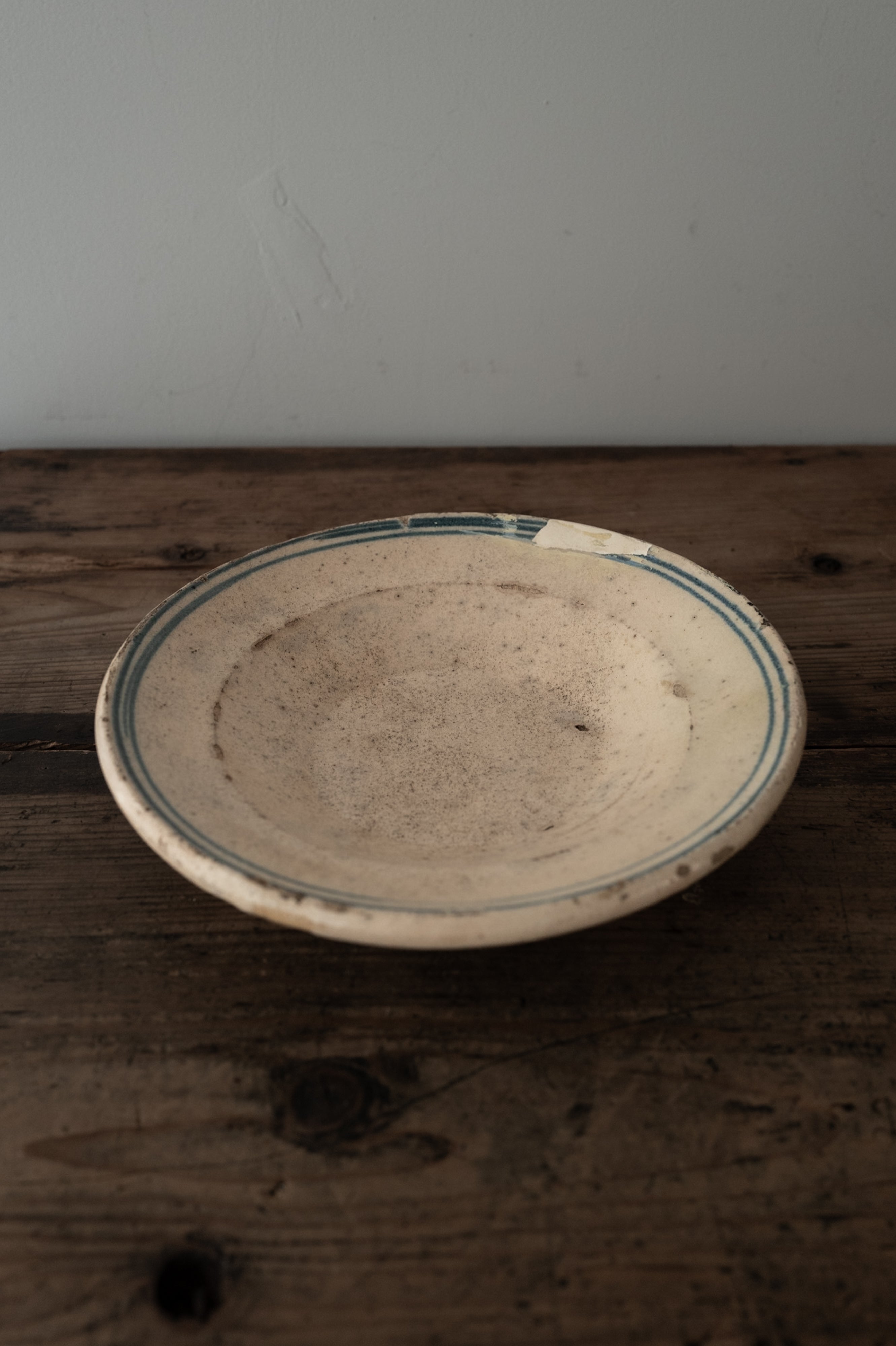 プーリア アンティーク 陶器 皿 19世紀 グロッターリエ AN-24147