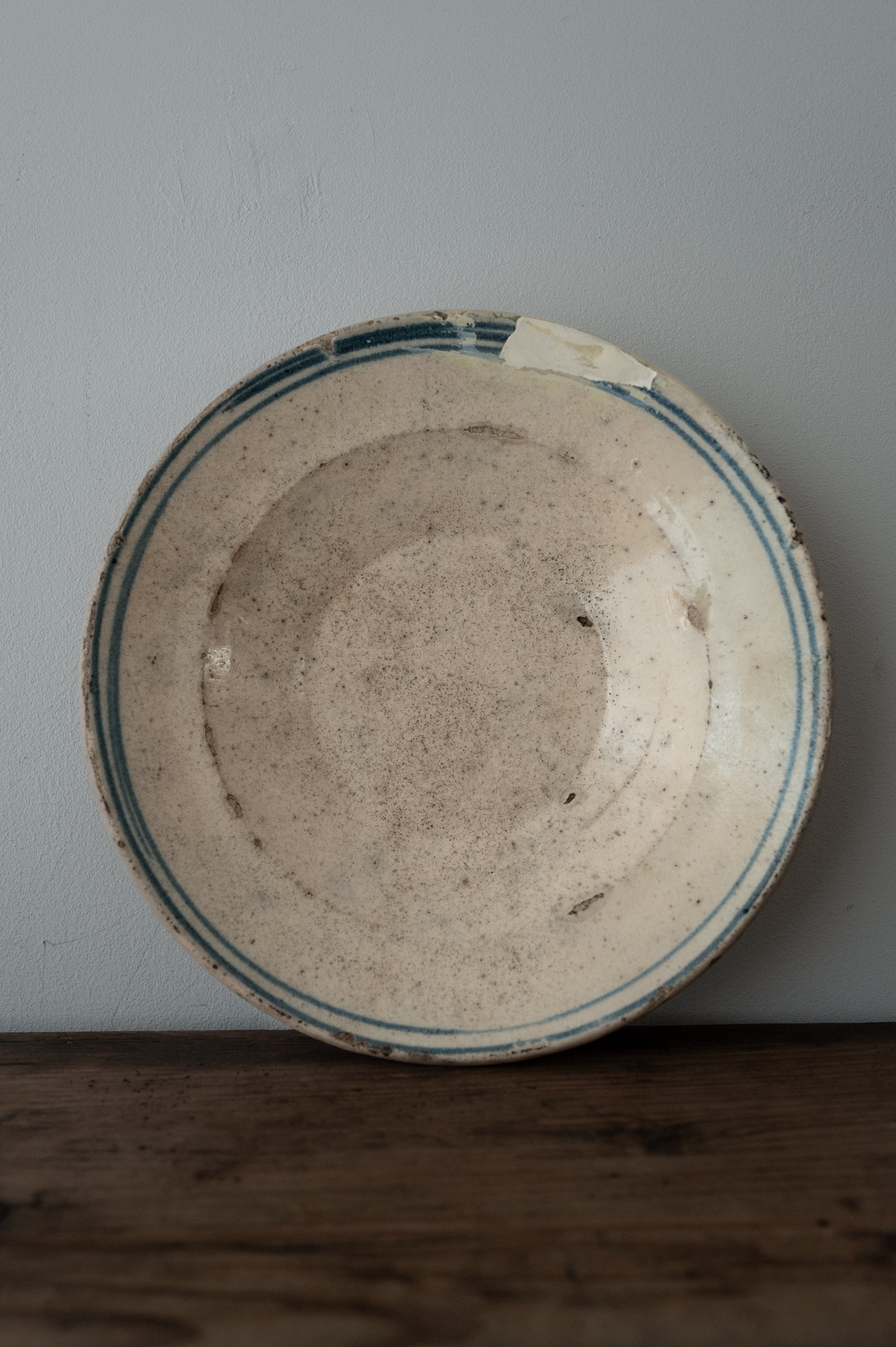 プーリア アンティーク 陶器 皿 19世紀 グロッターリエ AN-24147