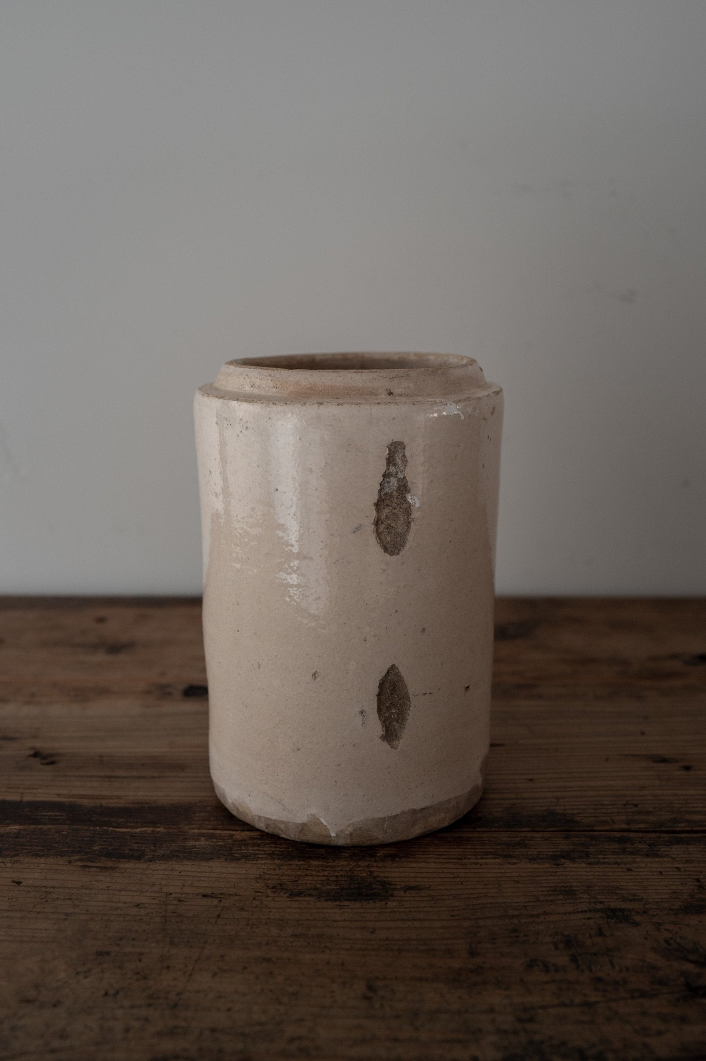 プーリア アンティーク 陶器 壺 19世紀 グロッターリエ AN-24164