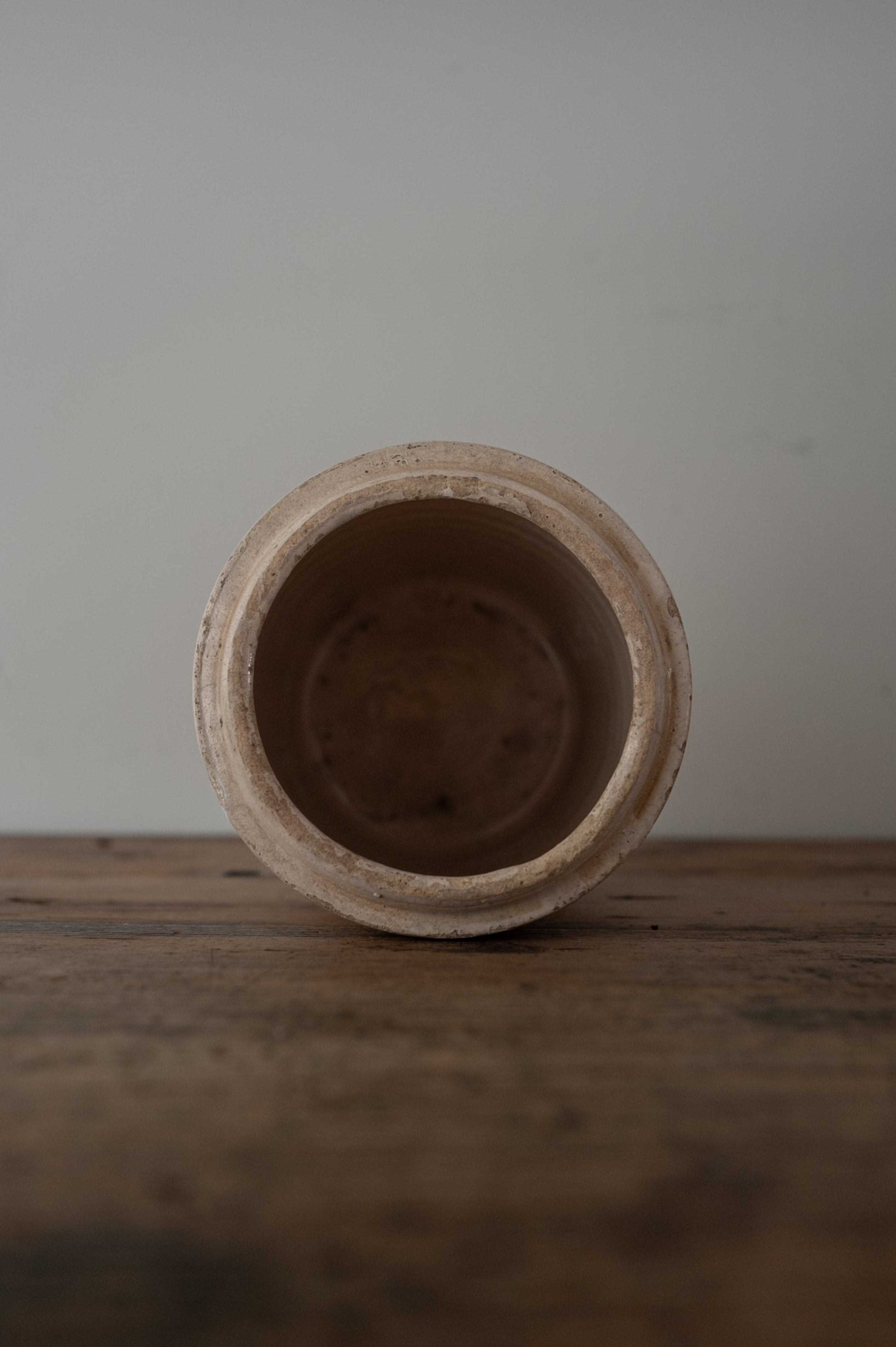 プーリア アンティーク 陶器 壺 19世紀 グロッターリエ AN-24164