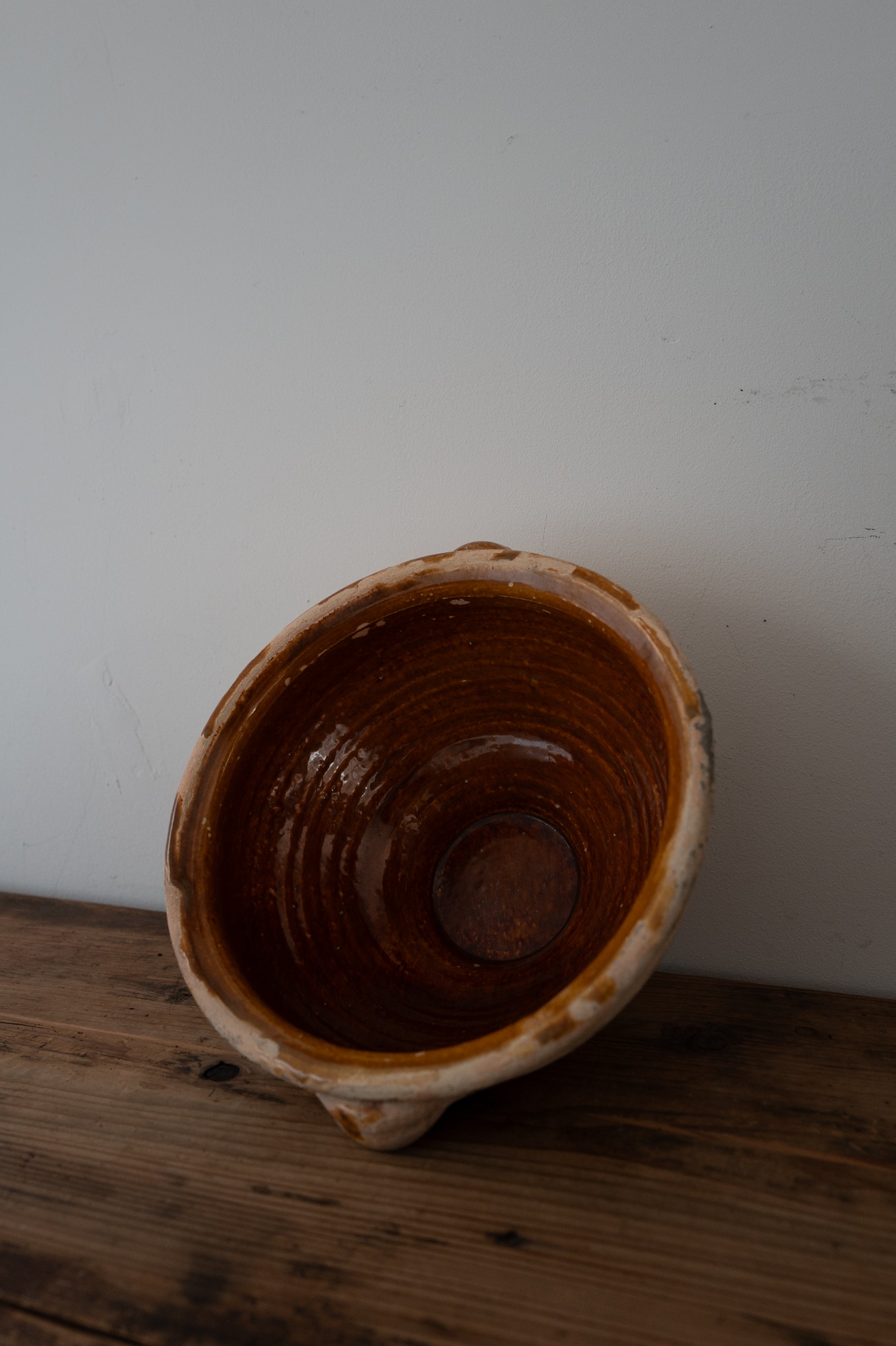 プーリア アンティーク 陶器 ボウル 19世紀 グロッターリエ AN-24149