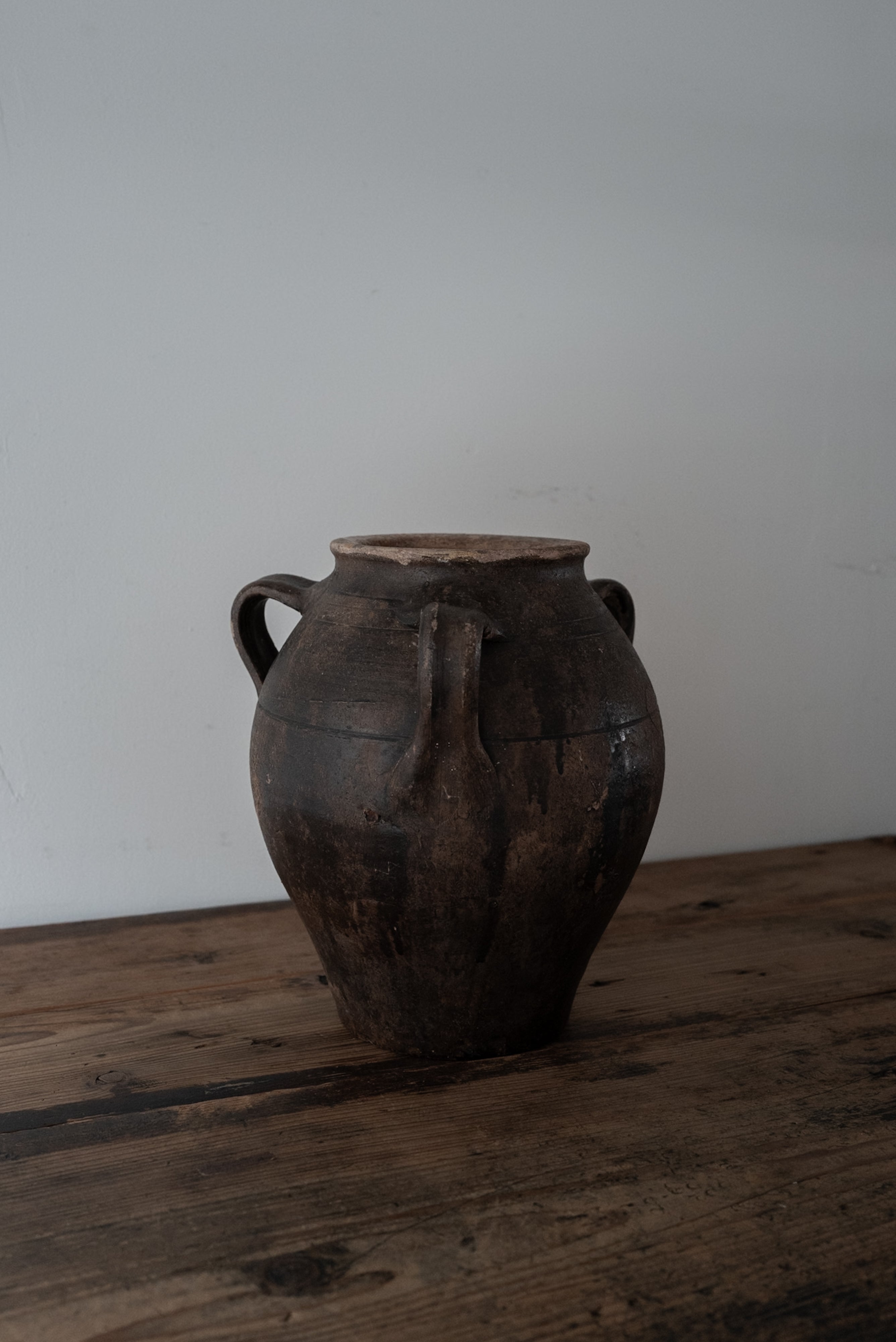 イタリア アンティーク 陶器 壺 19世紀 イタリア AN-24148