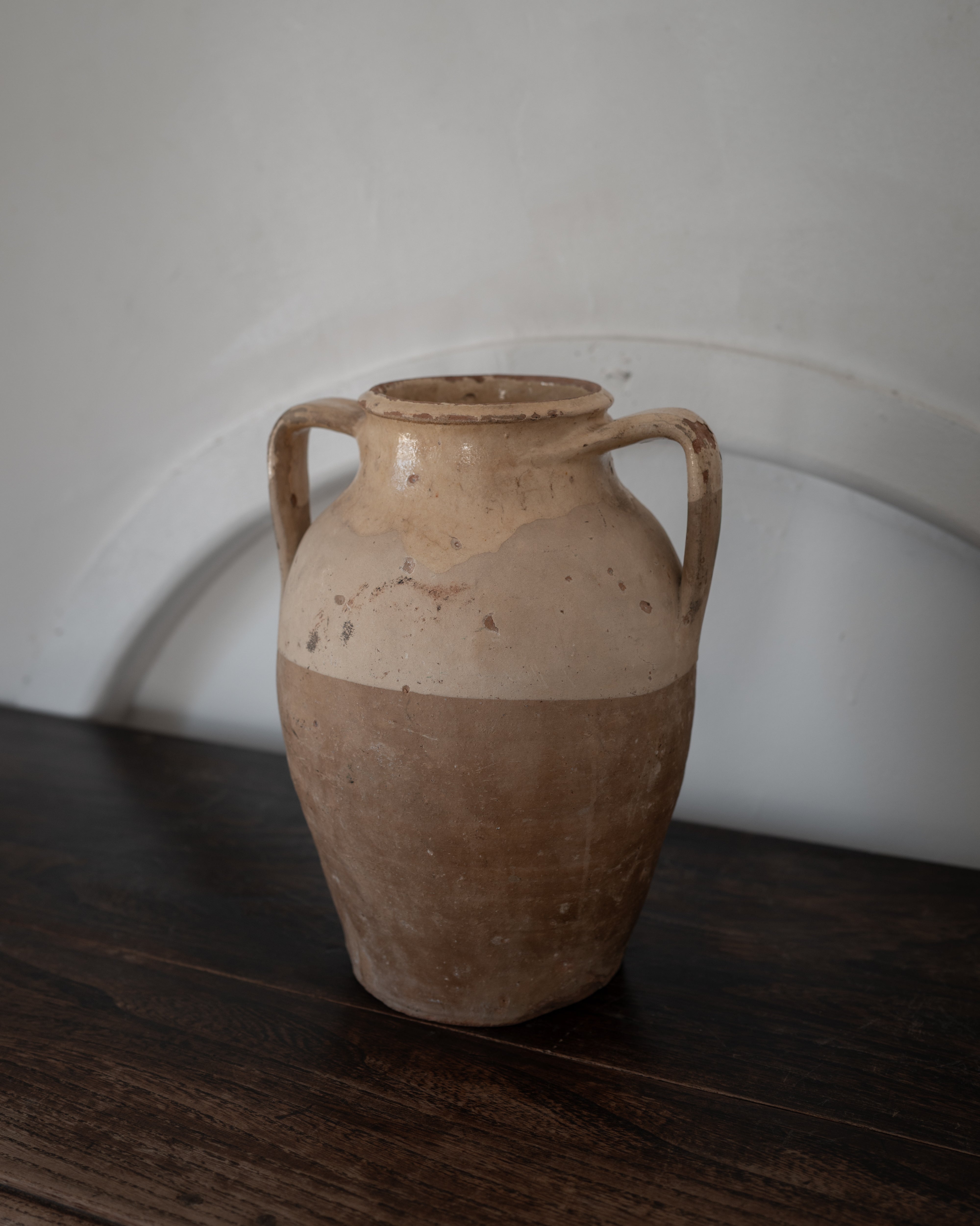 イタリア アンティーク 陶器 壺 19世紀 イタリア AN-25027