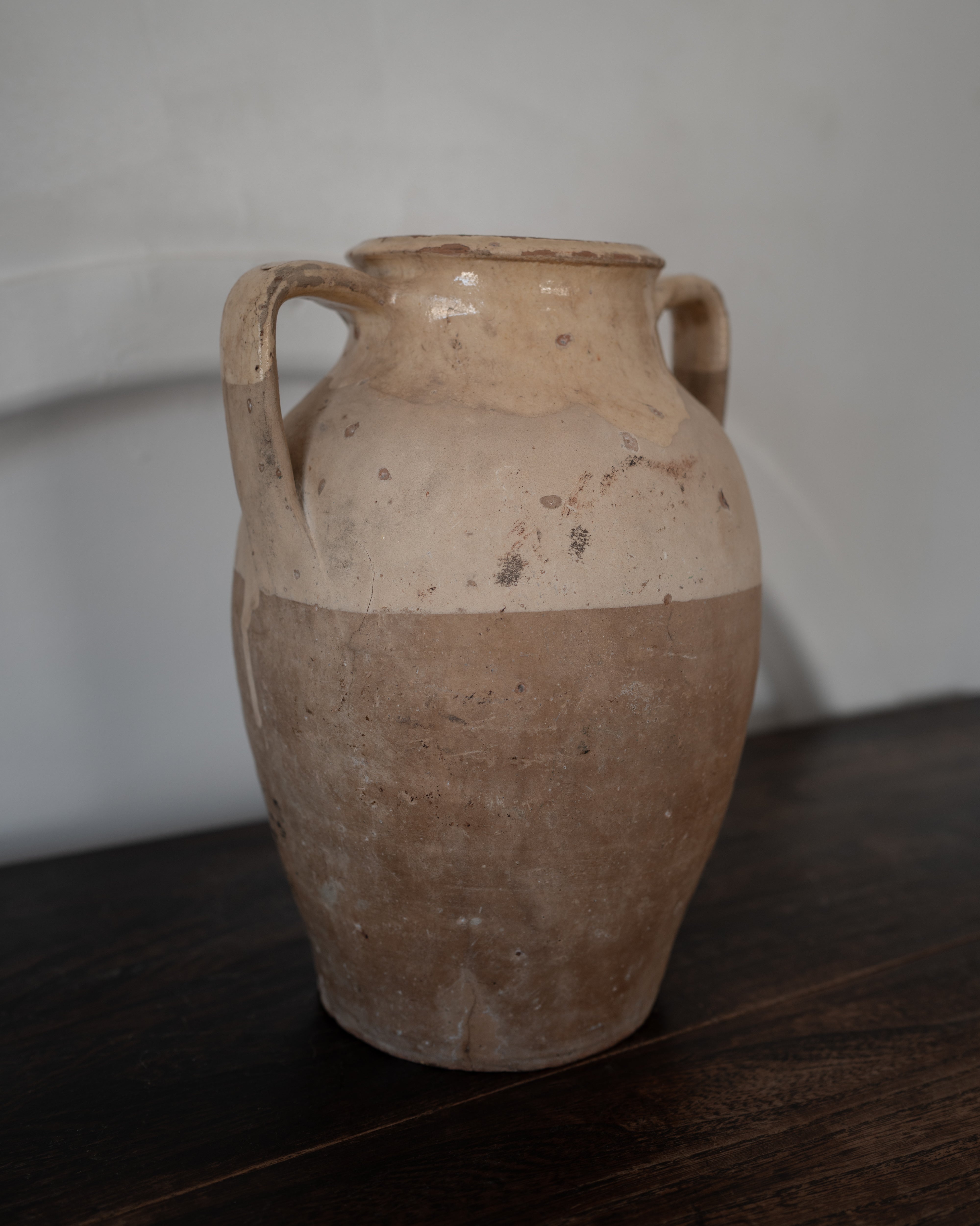 イタリア アンティーク 陶器 壺 19世紀 イタリア AN-25027