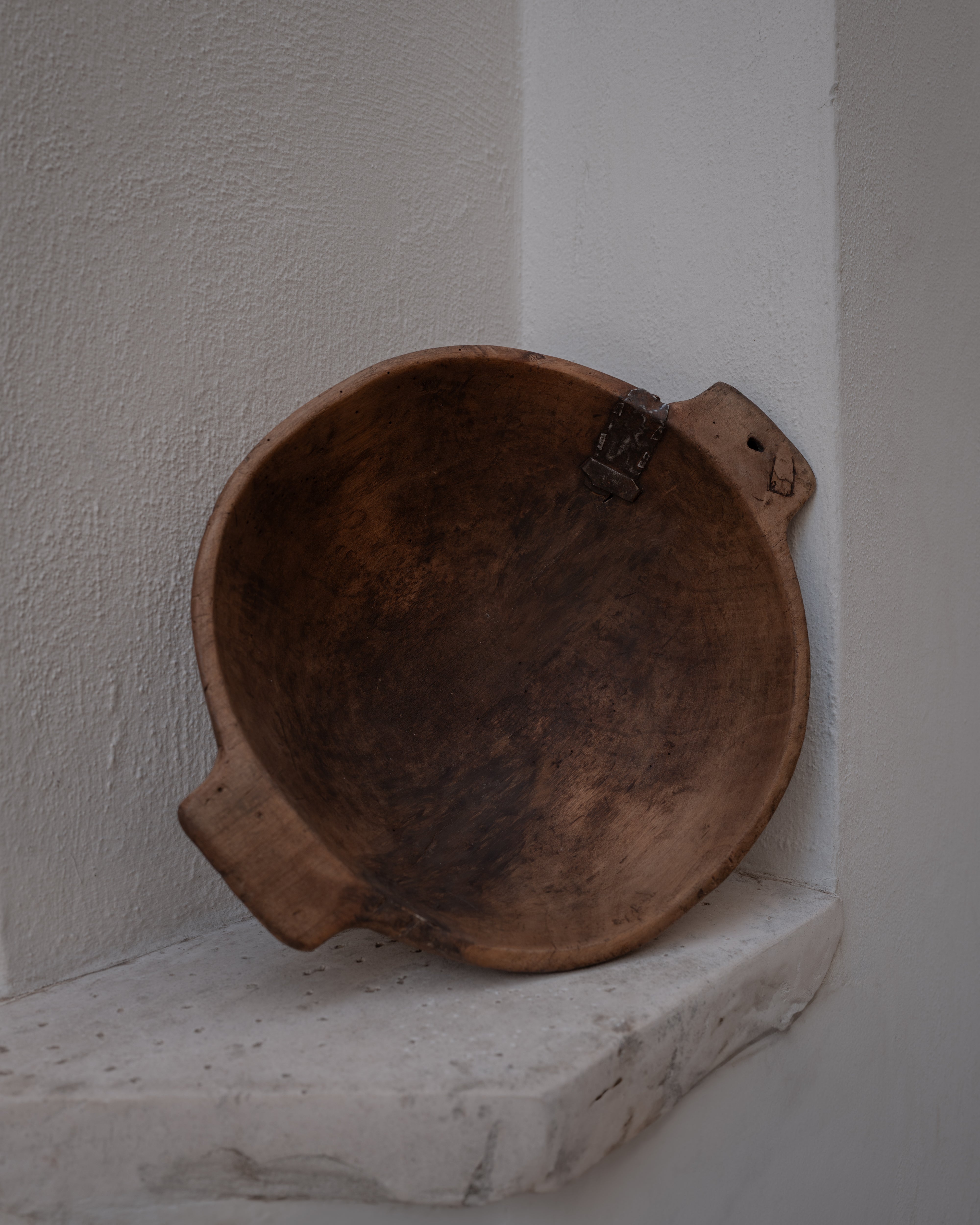 Italian antique wooden kneading bowl AN-5205