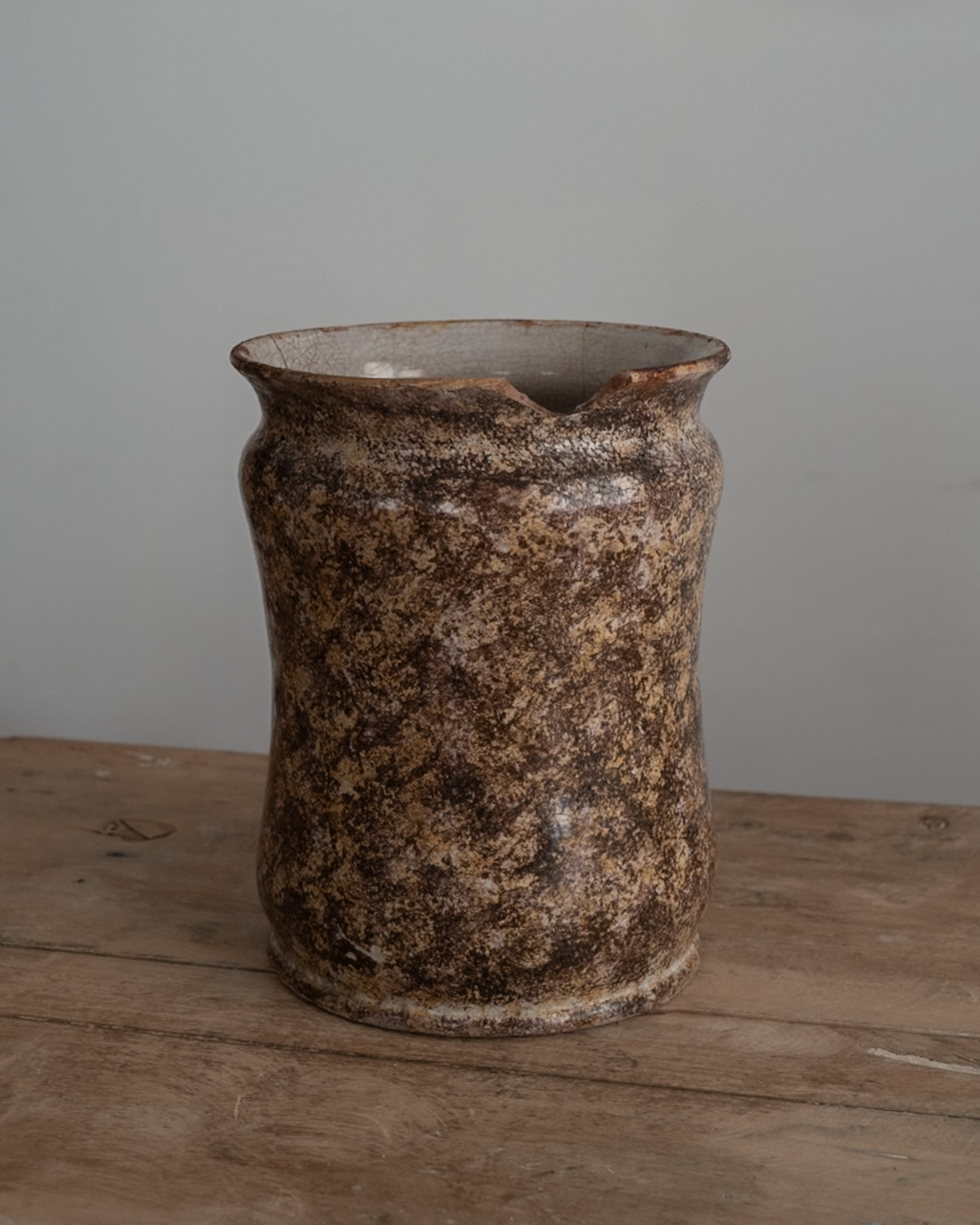 Italian Antique Ceramic Medicine Jar, Albarello, AN-5224