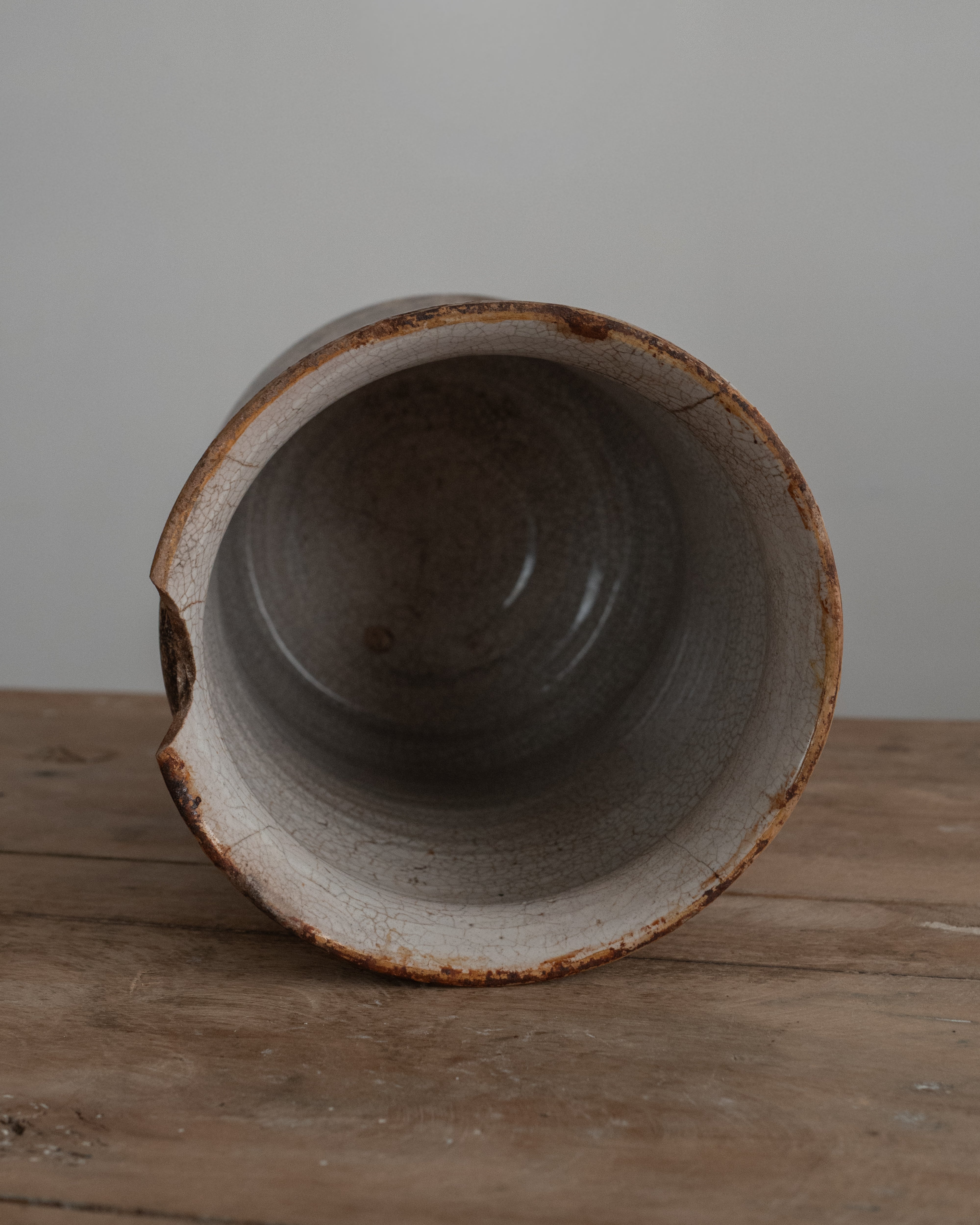 Italian Antique Ceramic Medicine Jar, Albarello, AN-5224