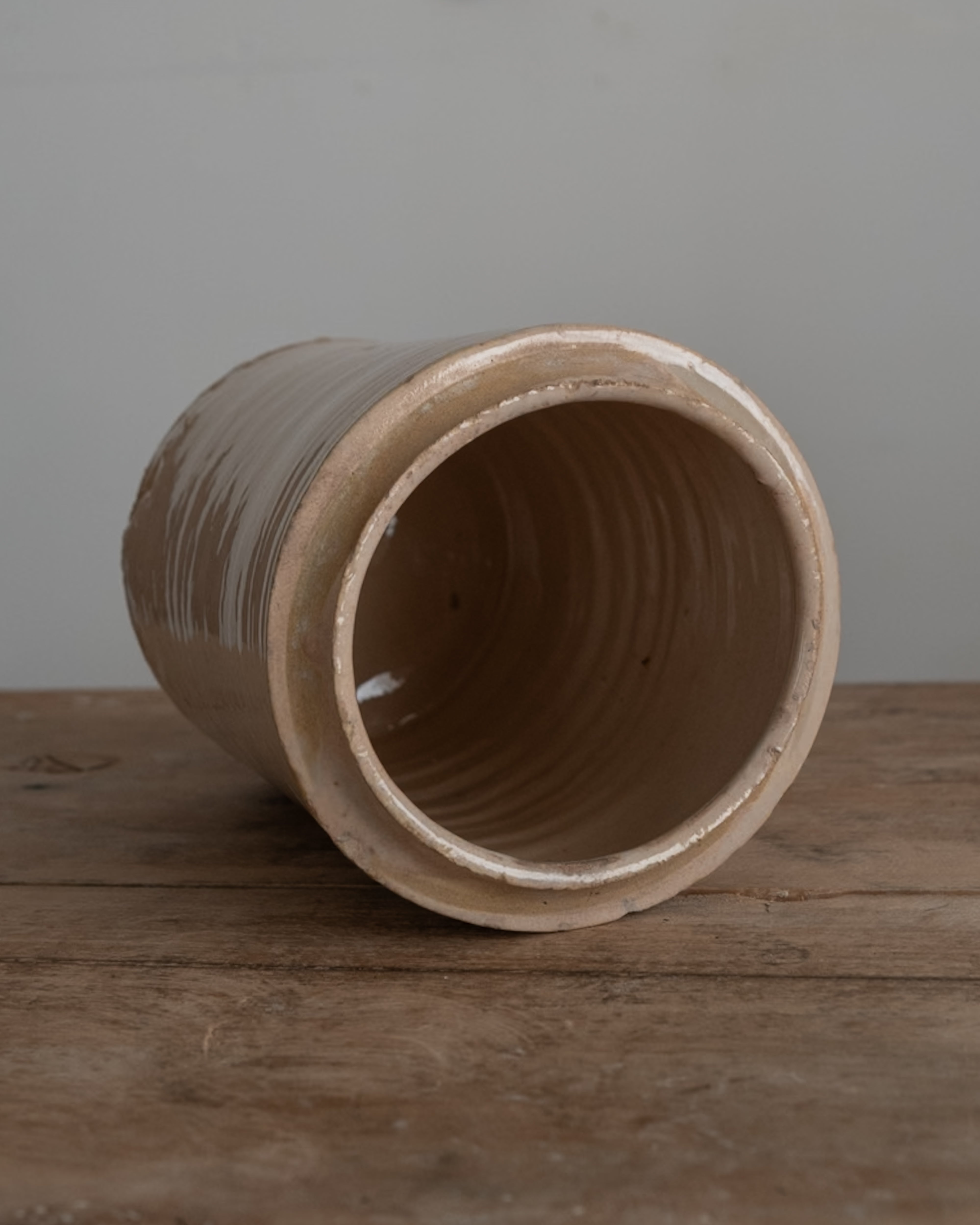 19th Century Italian Grottaglie Food Storage Jar, AN-5220, Puglia