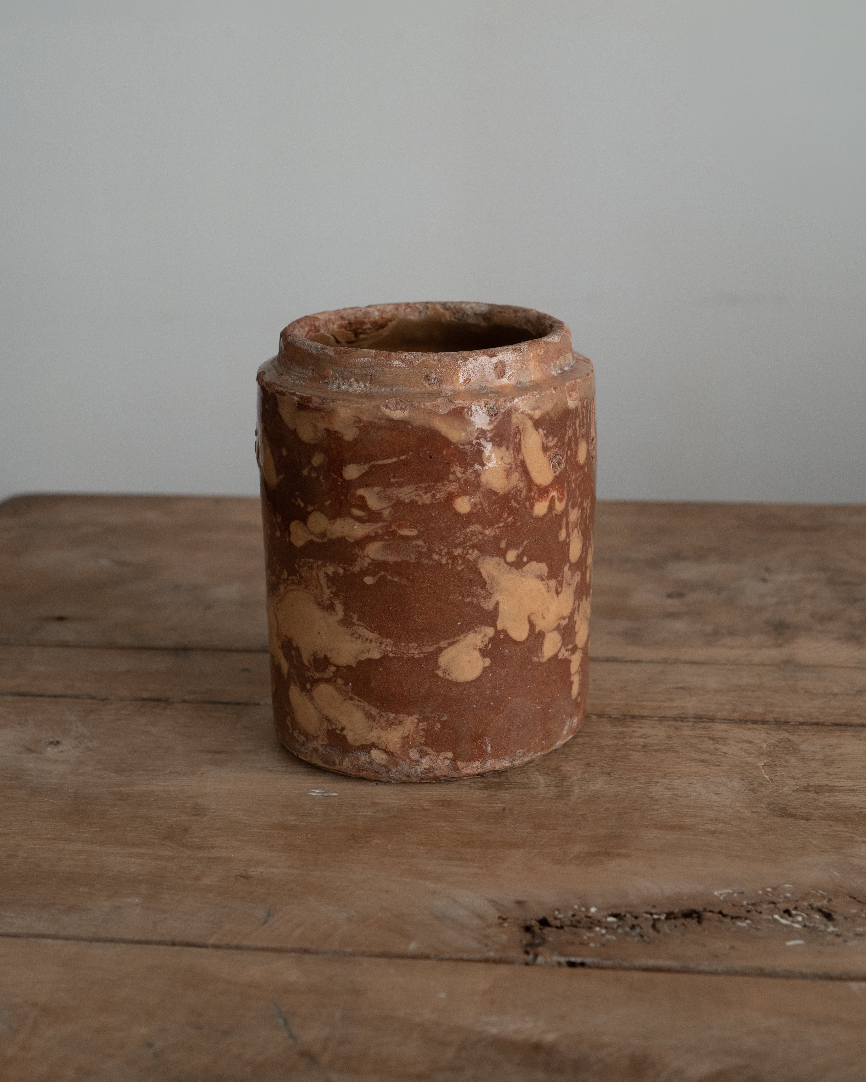  19世紀 イタリア プーリア スリップウェア キャニスター AN-5075, ,- ambiant