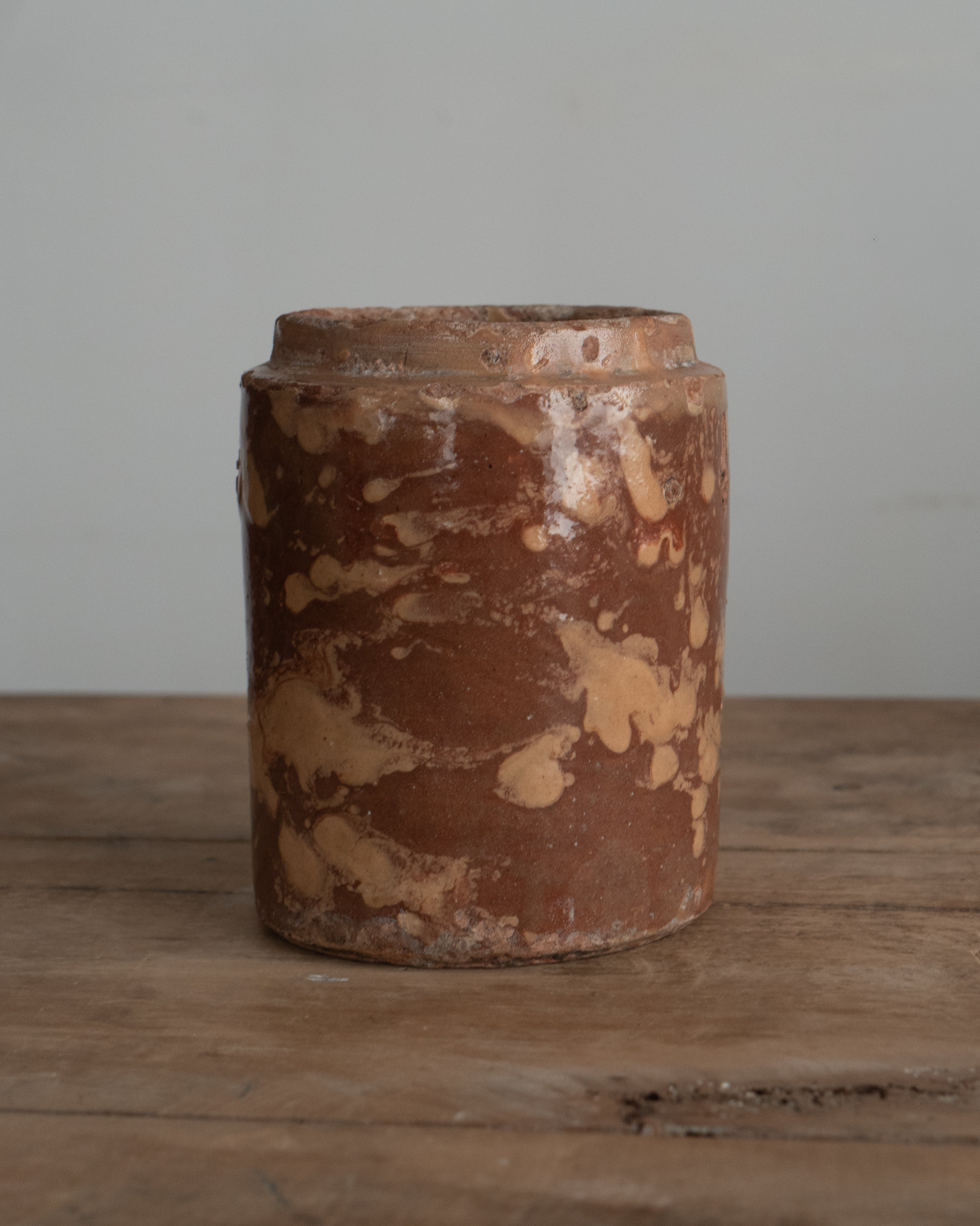  19世紀 イタリア プーリア スリップウェア キャニスター AN-5075, ,- ambiant